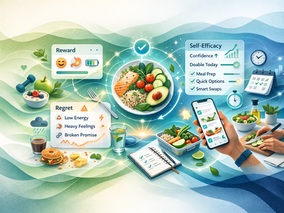 Healthy eating becomes a habit when rewards, regret, and confidence show up daily